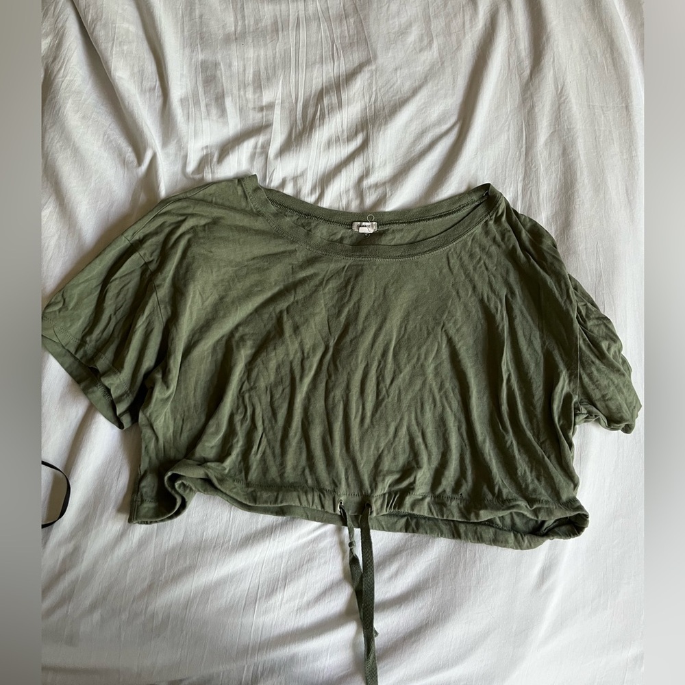 Off the Shoulder Green Blouse